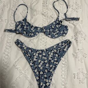SHEIN Blue Floral Bikini